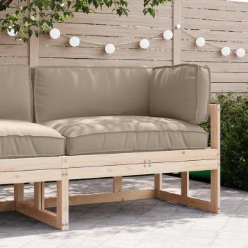 Palettenkissenset 3 pcs Taupe Oxford-Stoff