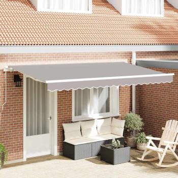 ARDEBO.de - Einziehbare Markise Hellgrau 400 x 200 cm Stoff