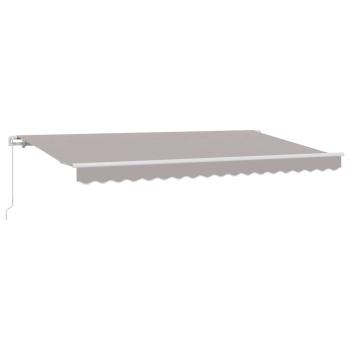 Einziehbare Markise Hellgrau 400 x 200 cm Stoff