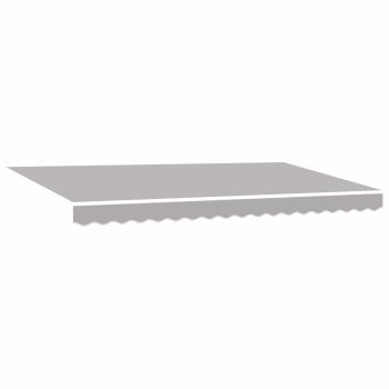 Einziehbare Markise Hellgrau 400 x 200 cm Stoff