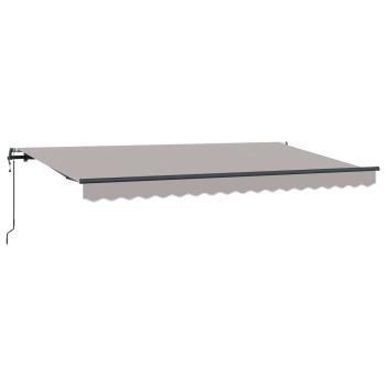 Einziehbare Markise Hellgrau 400 x 200 cm Stoff