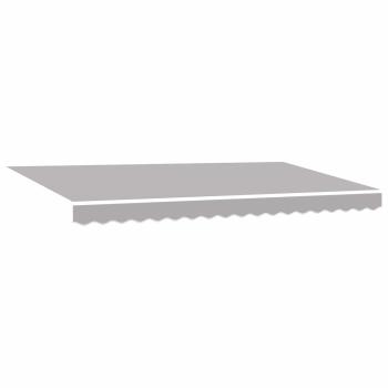 Einziehbare Markise Hellgrau 400 x 200 cm Stoff