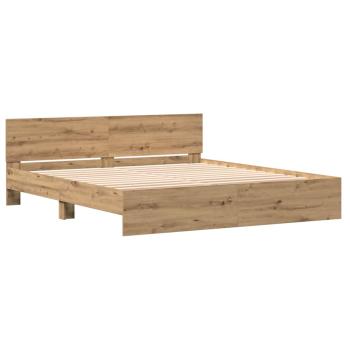 Bettgestell mit Kopfteil Artisan-Eiche 203 x 185 x 70 cm