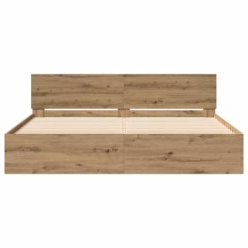 Bettgestell mit Kopfteil Artisan-Eiche 203 x 185 x 70 cm