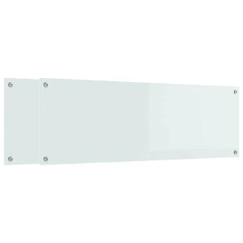 Küchenrückwand 2 stk. Weiß 120 x 40 cm Gehärtetes Glas