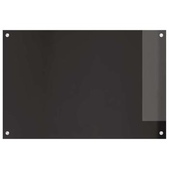 Küchenrückwand 2 Stk. Schwarz 90 x 60 cm Gehärtetes Glas