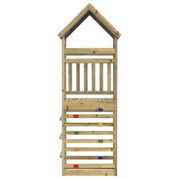 Spielturm Braun 52,5 x 85 x 265 cm Massives impr?gniertes Holz