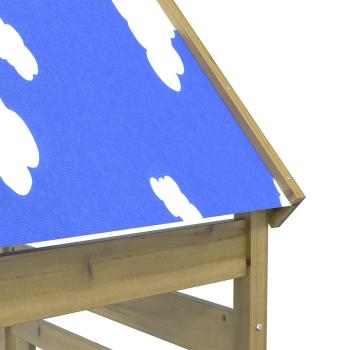 Spielturm Braun 52,5 x 85 x 265 cm Massives impr?gniertes Holz