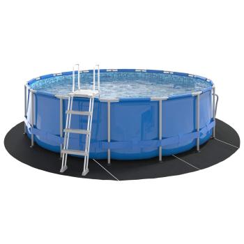 Bodenfolie für Pools Ø 428 cm (2 mm) Rund Vliesstoff Schwarz