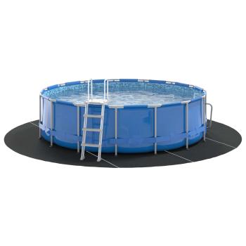 Bodenfolie für Pools Ø 500 cm (2 mm) Rund Vliesstoff Schwarz