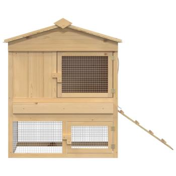 Hühnerunterkunft Braun 75 x 60 x 89 cm Massives Kiefernholz