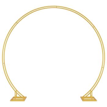 Doppelter Hochzeitsbogen Gold 220 x 45 x 200 cm Stahl