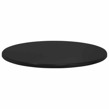 Tischplatte Ø 60 x 1,5 cm Rund Holzwerkstoff Schwarz