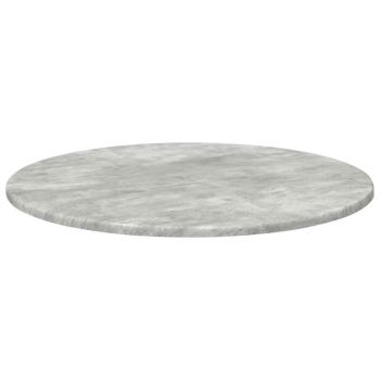 Tischplatte Ø 60 x 1,5 cm Rund Holzwerkstoff Betongrau