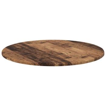 Tischplatte Ø 60 x 1,5 cm Rund Holzwerkstoff Altholz