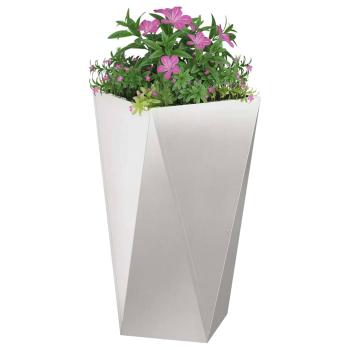 Pflanzkübel Silber 40 x 40 x 75 cm Edelstahl