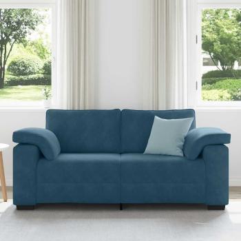 Zweisitzer-Sofa Blau 180x77x82 cm Samt