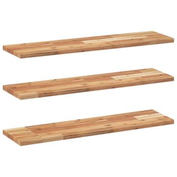 Schweberegale 3 Stk. 100x20x2 cm Massivholz Akazie Ölbehandelt