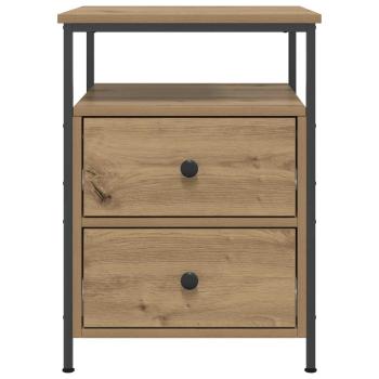 Nachttische 2 Stk. Artisan-Eiche 44x45x60 cm Holzwerkstoff