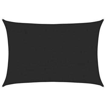 Sonnensegel 160 g/m² Schwarz 4x6 m HDPE