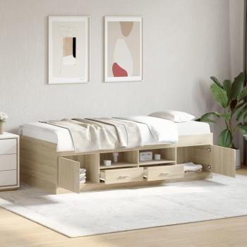 ARDEBO.de - Tagesbett mit Schubladen ohne Matratze Sonoma-Eiche 100x200 cm