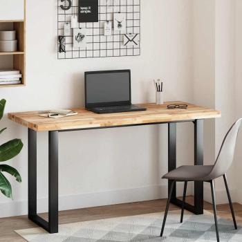 Tischplatte Rechteckig 140x60x4 cm Massivholz Akazie