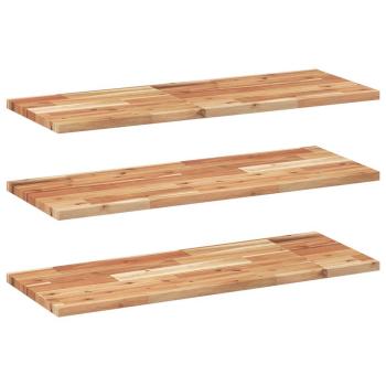 Schweberegale 3 Stk. 80x30x2 cm Massivholz Akazie Ölbehandelt