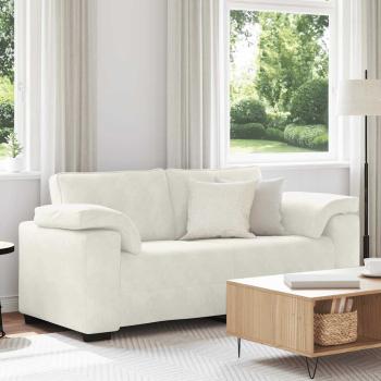 ARDEBO.de - Zweisitzer-Sofa Creme 180x77x82 cm Samt