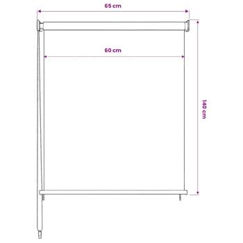 Außenrollo Weiß 65 (B) x 140 (H) cm HDPE