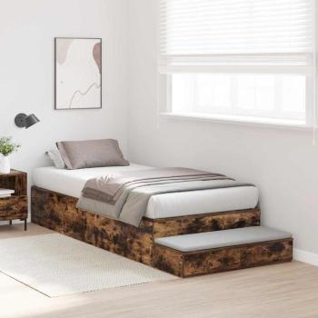 Aufbewahrungsbettgestell Geräucherte Eiche 90 cm Holzwerkstoff