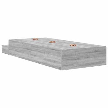 Aufbewahrungsbettgestell Graues Sonoma 90 cm Holzwerkstoff
