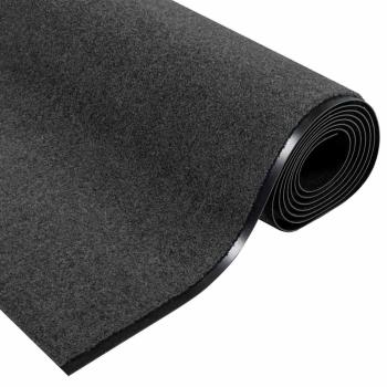 Fußmatte Anthrazit und Schwarz 120 x 350 cm Polyamid und PVC