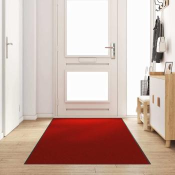 ARDEBO.de - Fußmatte Rot und Schwarz 120 x 400 cm Polyamid und PVC