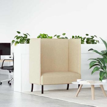 ARDEBO.de - Hoher Rücken Sofa 101cm Creme Stoff