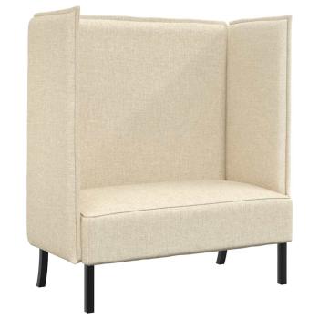 Hoher Rücken Sofa 101cm Creme Stoff