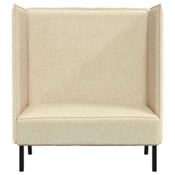 Hoher Rücken Sofa 101cm Creme Stoff