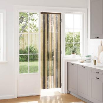 ARDEBO.de - Insektenschutzvorhang Chenille Dunkelbraun und Beige