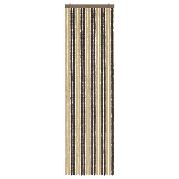 Insektenschutzvorhang Chenille Dunkelbraun und Beige
