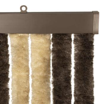 Insektenschutzvorhang Chenille Dunkelbraun und Beige