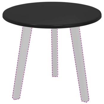Tischplatte Ø 50 x 1,5 cm Rund Holzwerkstoff Schwarz