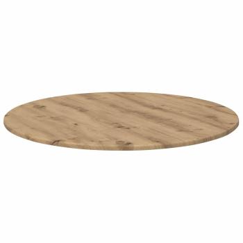 Tischplatte Ø 80 x 1,5 cm Rund Holzwerkstoff Artisan-Eiche