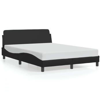 Bettgestell "Dover" Schwarz 137x190 cm Kunstleder