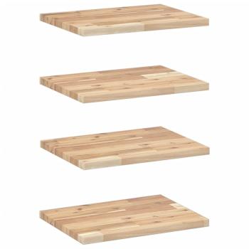 Schweberegale 4 Stk. 60x30x2 cm Massivholz Akazie Unbehandelt