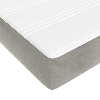 Taschenfederkernmatratze Mittel Hellgrau 152x203x20 cm Samt