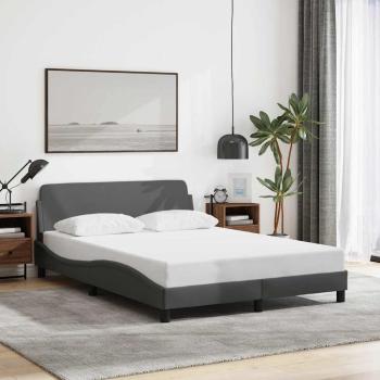 ARDEBO.de - Bettgestell "Dover" Dunkelgrau 137x190 cm Stoff