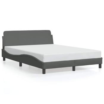 Bettgestell "Dover" Dunkelgrau 137x190 cm Stoff