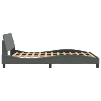 Bettgestell "Dover" Dunkelgrau 137x190 cm Stoff