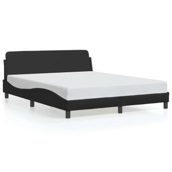 Bettgestell "Dover" Schwarz 152x203 cm Kunstleder