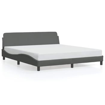 Bettgestell "Dover" Dunkelgrau 152x203 cm Stoff
