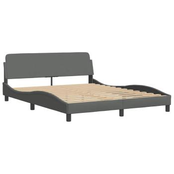 Bettgestell "Dover" Dunkelgrau 152x203 cm Stoff